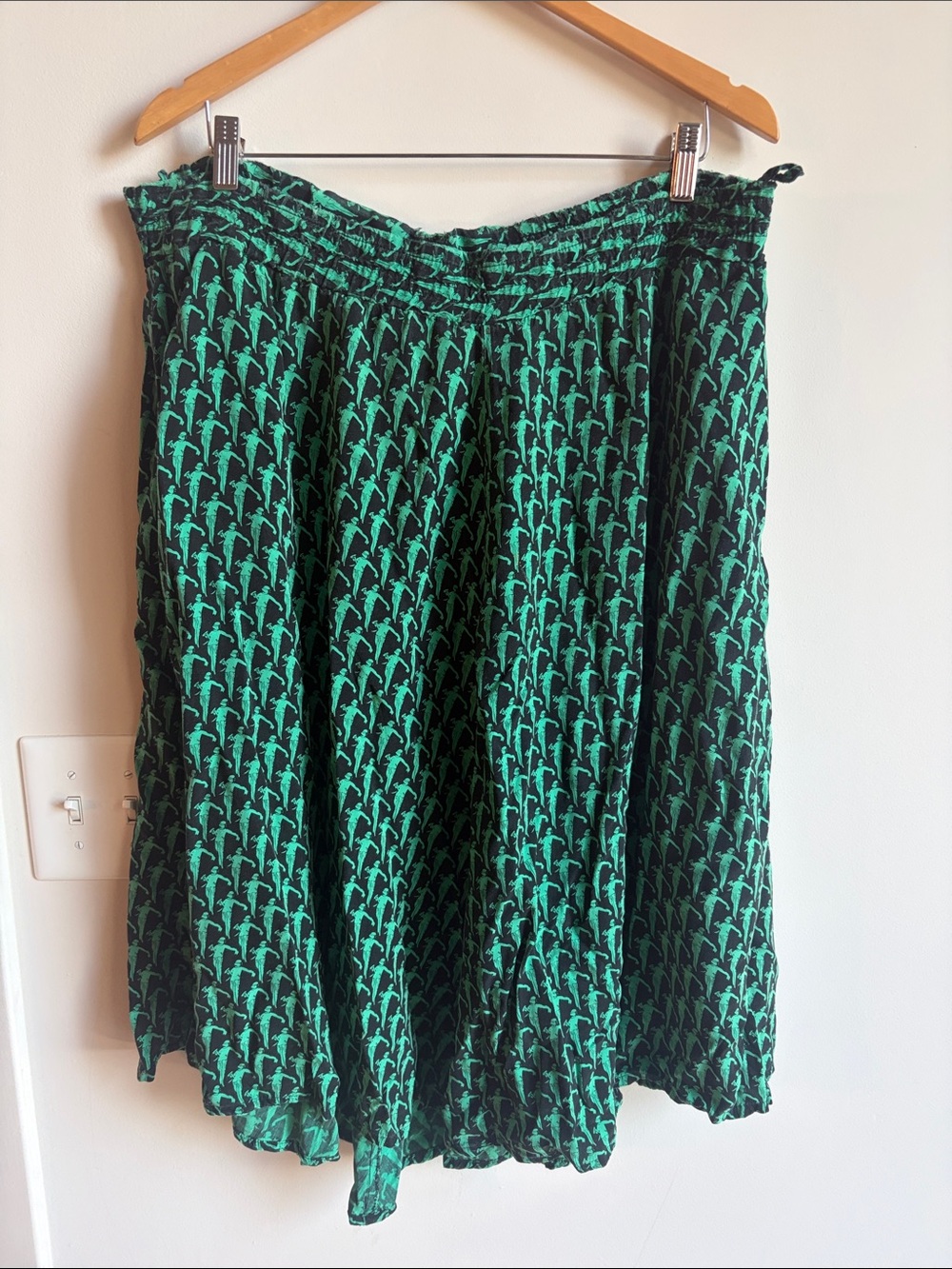 Green Patterned Women’s Skirt